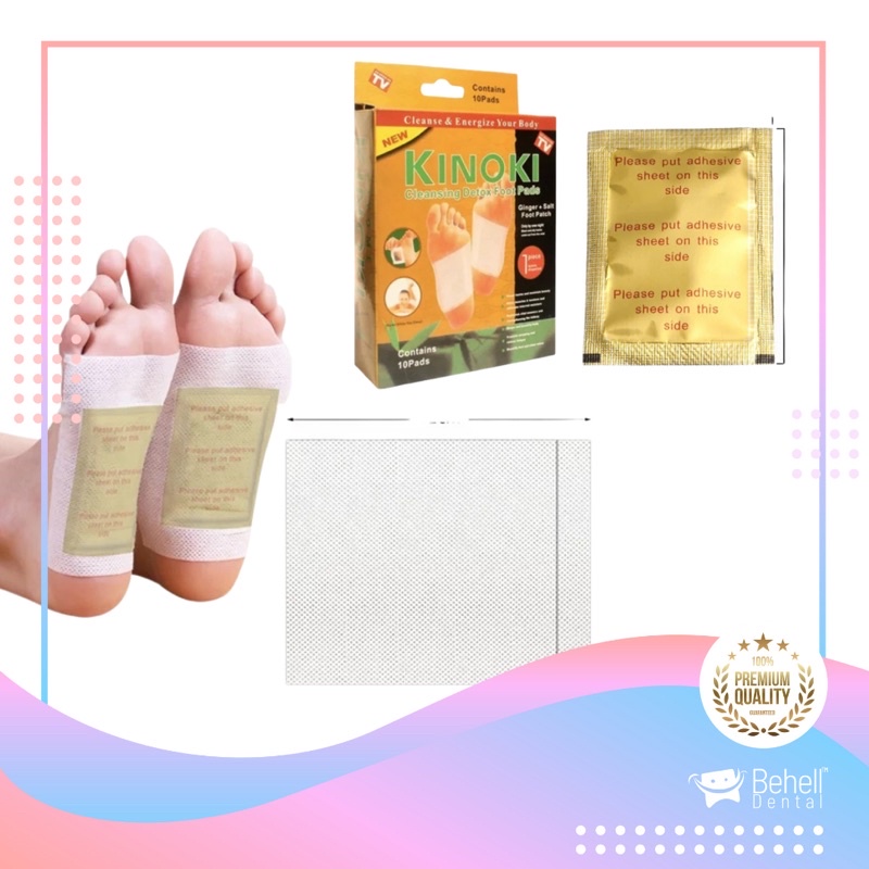 KINOKI GOLD KOYO KAKI GINGER SALT 100% Original - Bamboo Ampuh Membuang Racun Detox Foot Patch Pad Penyerap Asli - Obat Sakit Pinggang Dan Menghaluskan Kulit