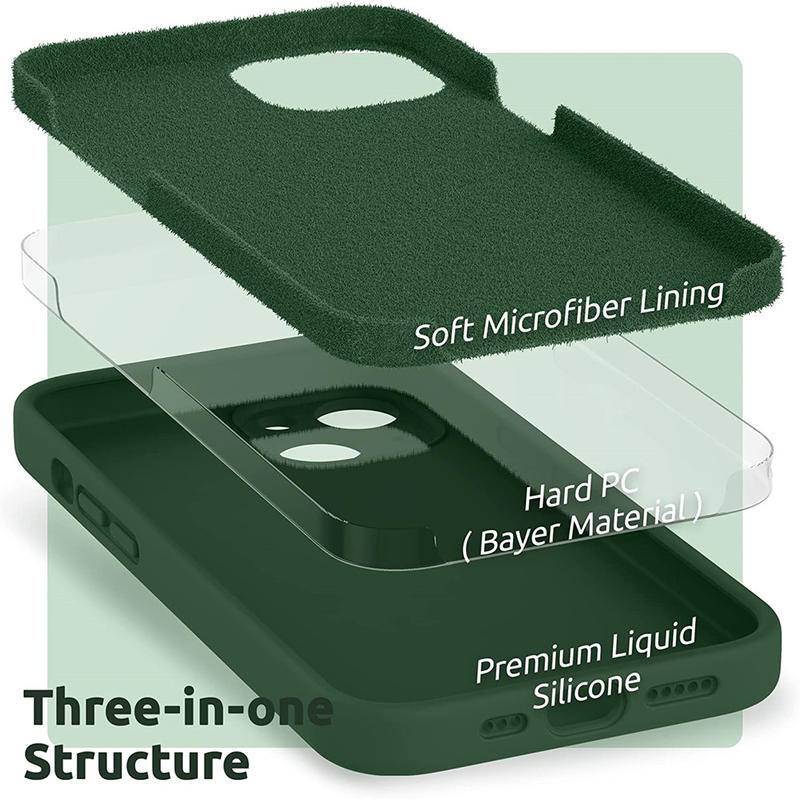 Case Bahan Silikon Shockproof Untuk iPhone 12 13 14 Pro Max Plus X XS XR 7 8 Plus SE 3 14 13