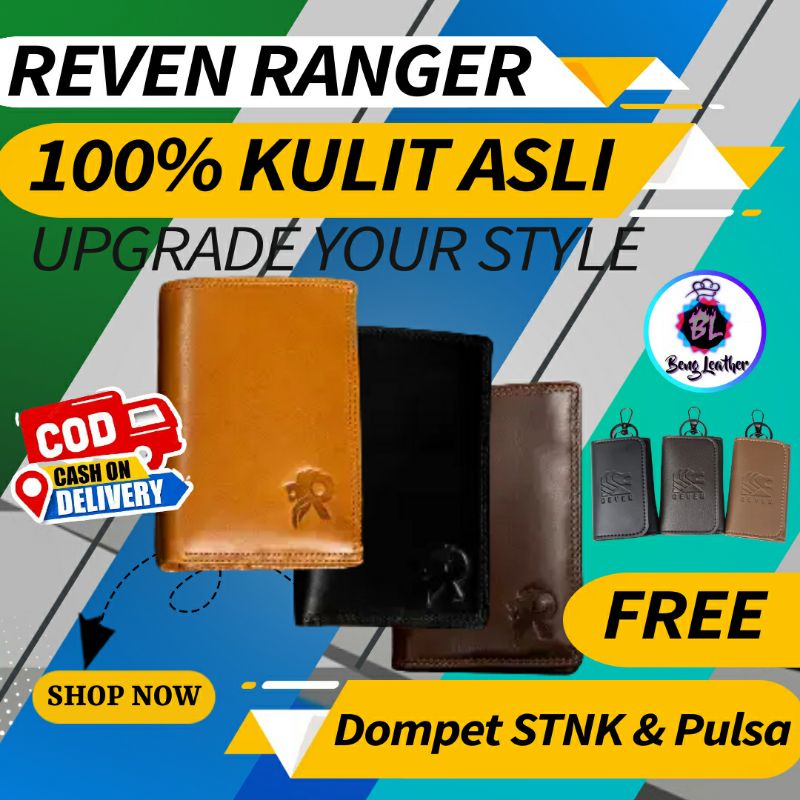 Dompet Pria Asli Kulit Dompet Leather Waterproof Kartu Lipat Pendek Kecil Tipis Simple Wallet Fashio