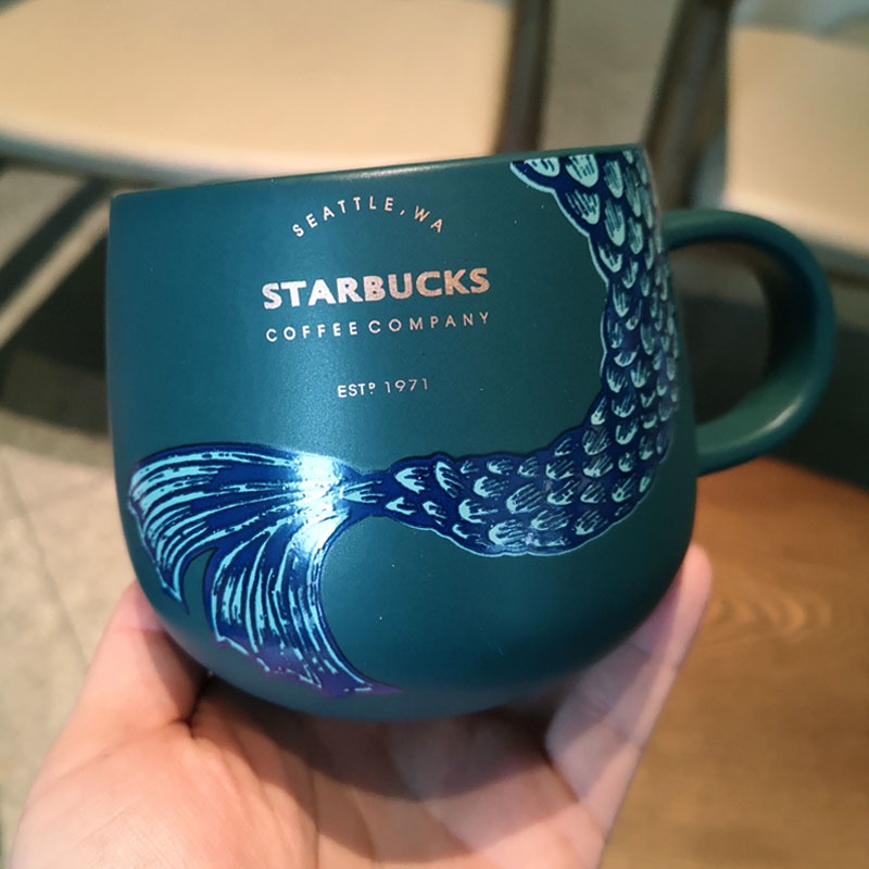Tumbler Starbucks Mug Keramik Mug Kopi Motif Mermaid Starbucks