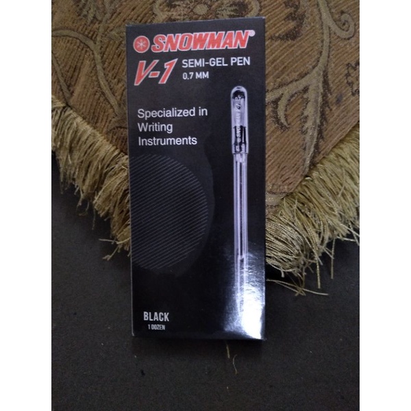 

Bolpen Snowman V-1 Hitam 1 lusin