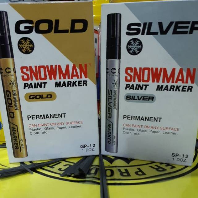 

Snowman Paint Marker {Gold & Silver}