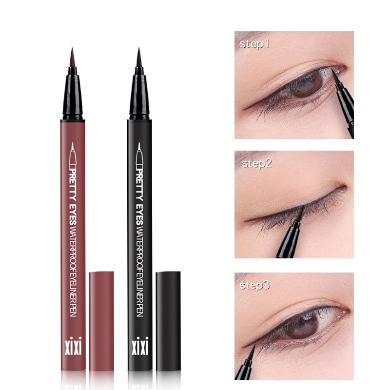 Eyeliner Cair Profesional Cepat Kering Warna Coklat Hitam Anti Air Shopee Indonesia