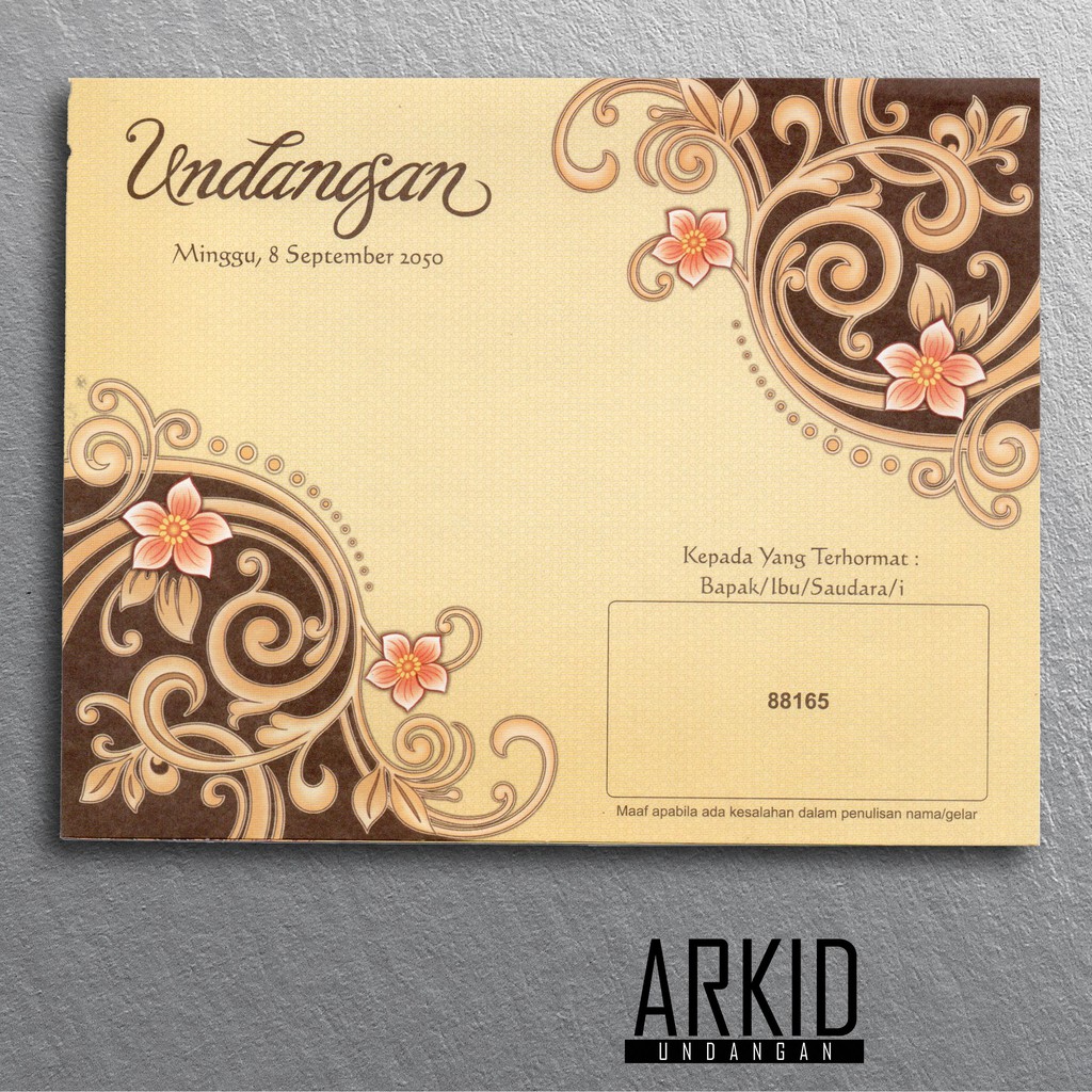 Undangan pernikahan, desain batik
