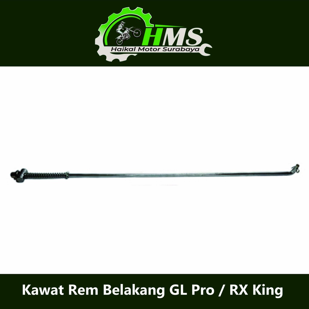 Kawat Rem Belakang GL Pro / RX King - Tiang Rim Mur Per Rem Brake rod GL Neotech / Mega pro Lama