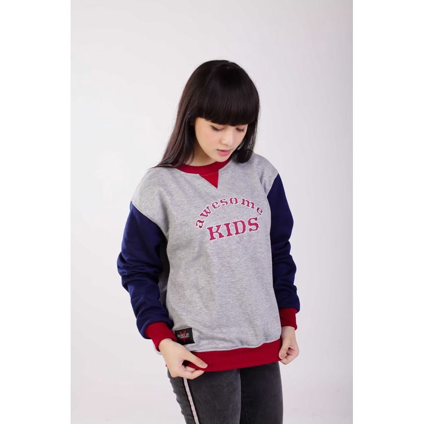 Sweater Raglan Kids Pria &amp; wanita | Original REBEL ID | Dhea Fashion