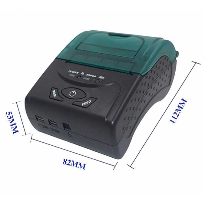 Taffware Zjiang Mini Portable Bluetooth Thermal Receipt Printer - 5807