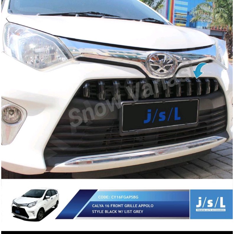 JSL Appolo Grill Depan Calya Front Grille Black Grey