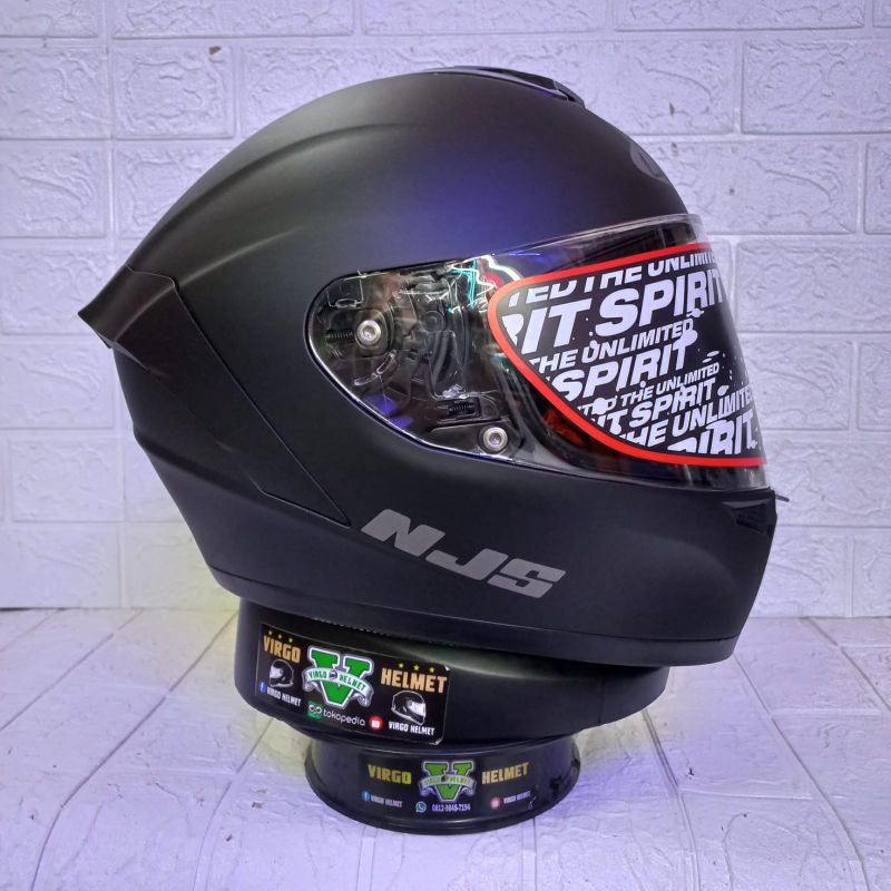 NJS ZX-1 Solid Helm Fullface Helm NJS ZX1 Polos Double Visor