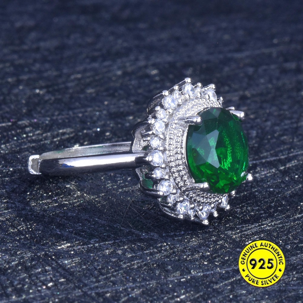 Cincin 5 Karat Dengan Batu Permata Emerald Warna Warni Untuk Wanita