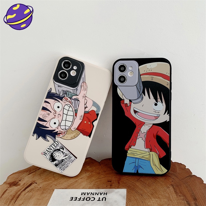 One Piece Luffy Mobile Phone Case Popular Style for IPhone 6 6s 7 8 Plus X Xs 11 12 Pro Max Personalized Lens Protection Cover