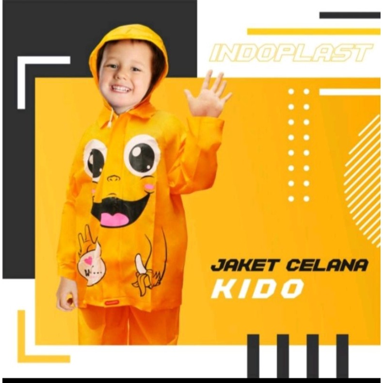 jas hujan anak Kido indoplast terbaru