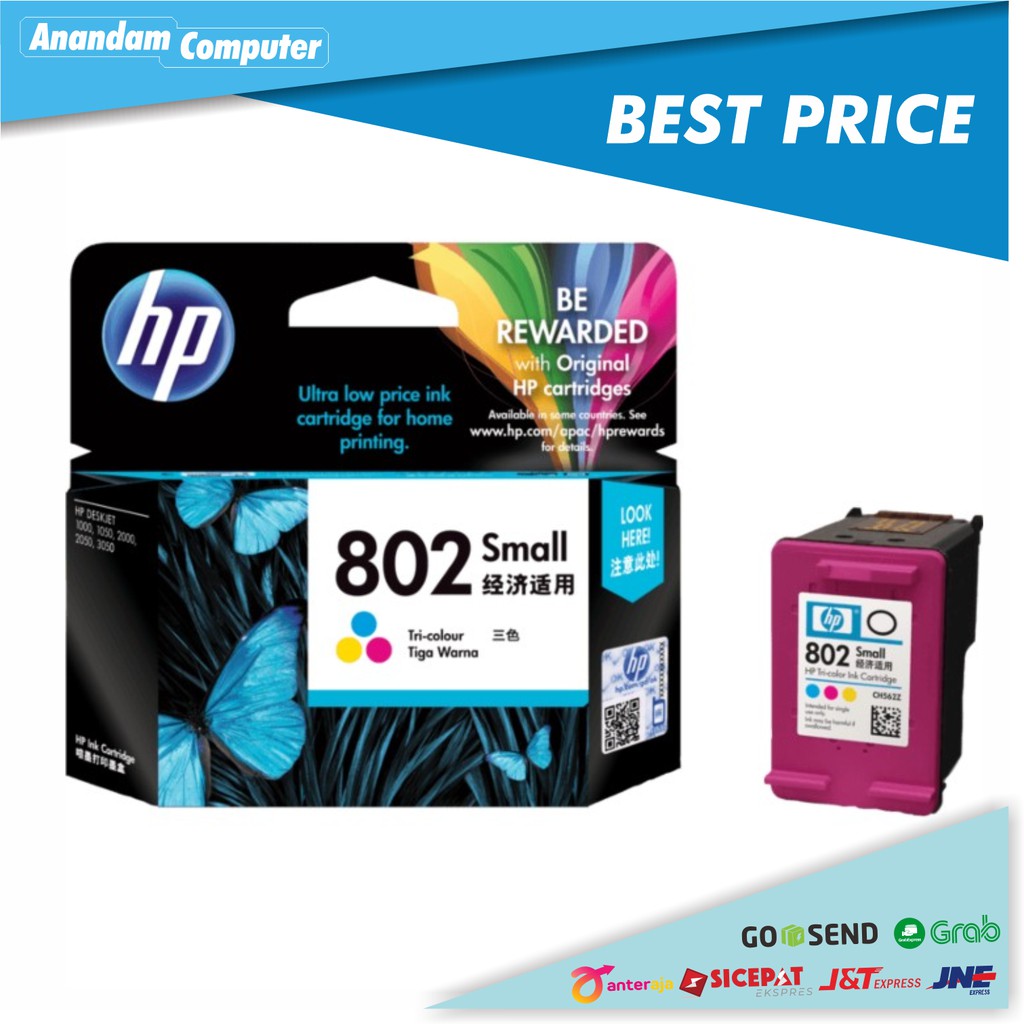 HP 802 Small Tri-color Original Ink Cartridge