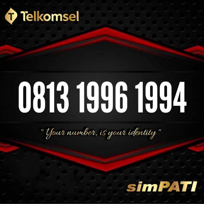 Kartu perdana nomor cantik telkomsel simpati 4G LTE dobel tahun 1996 1994
