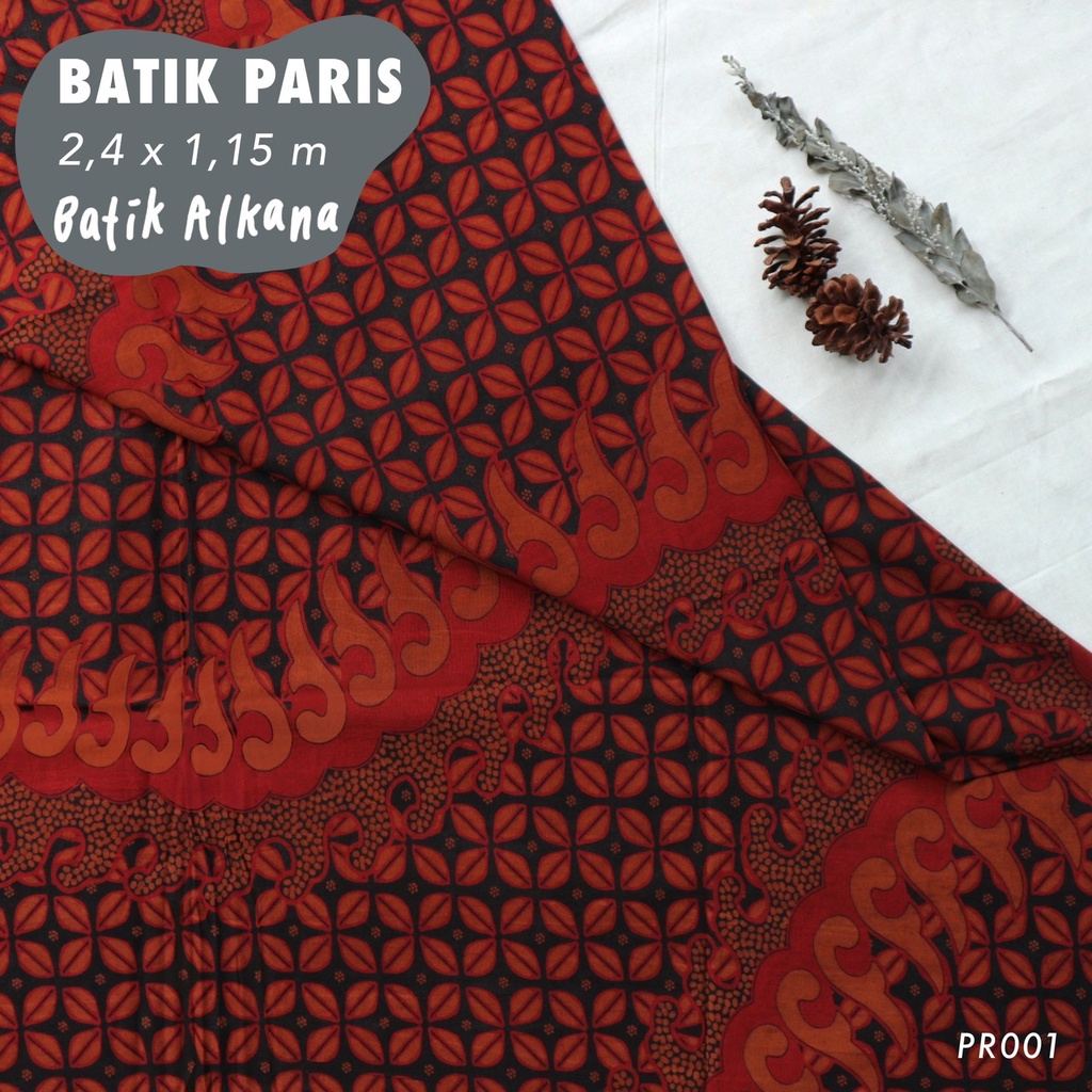 Kain Batik Solo Katun Paris Premium Merah