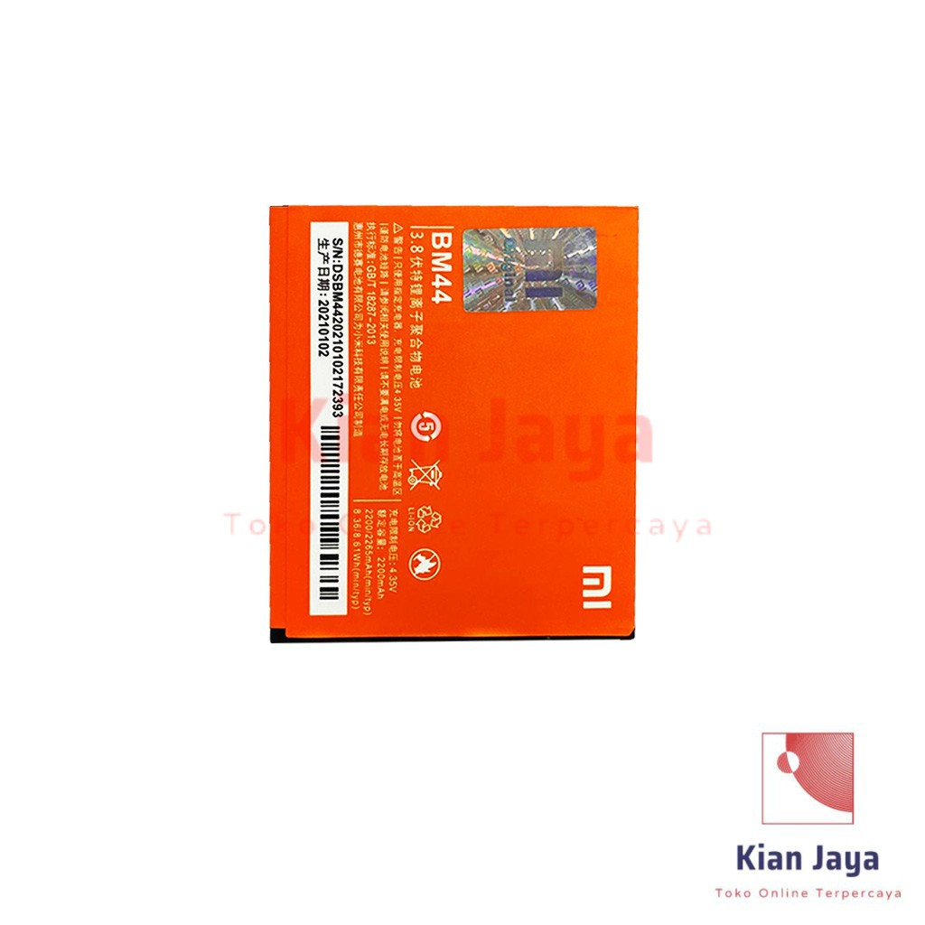 [Garansi 100% Ori] Baterai Xiaomi Redmi 2 / Redmi 2s / Redmi 2 Pro BM44 Battery Batrai Batre Hp Xiao Mi Xiomi BM 44 Original