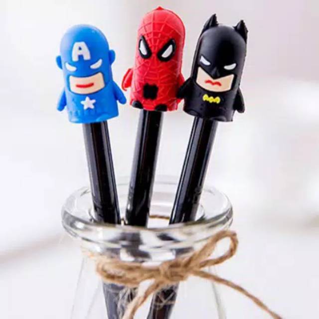 

pen gel gambar avenger isi 12 pcs