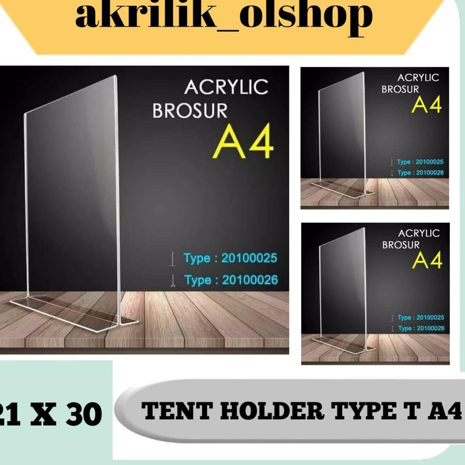 

CODERr8R2--TEMPAT BROSUR / TENT HOLDER / TENT CARD AKRILIK DISPLAY UKURAN A4 3MM