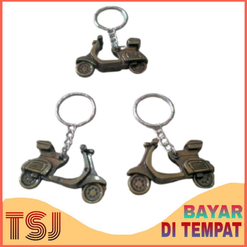 Satu Set Gantungan Kunci Bentuk Motor Vespa