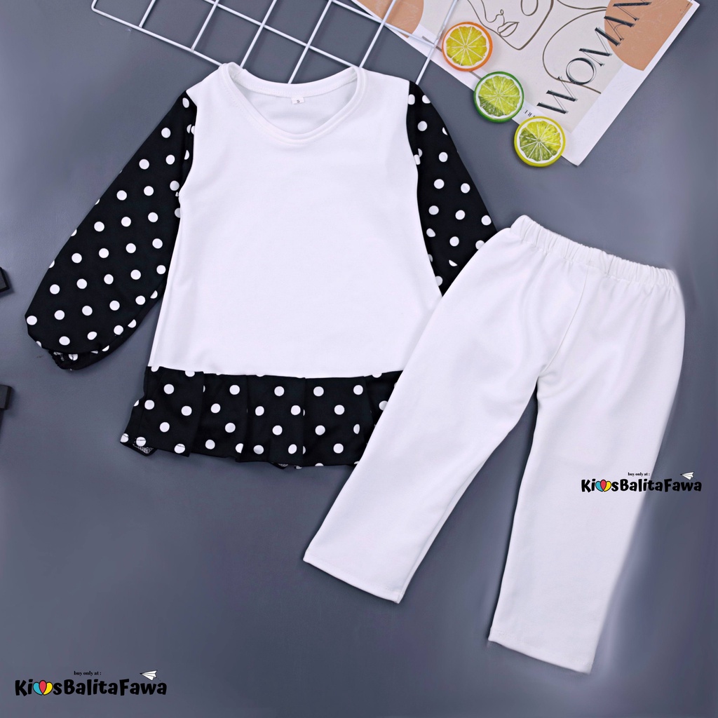 Setelan Anjani uk 2-5 Tahun / Baju Anak Perempuan Lengan Panjang Import Brended Karakter Set Tidur Balita