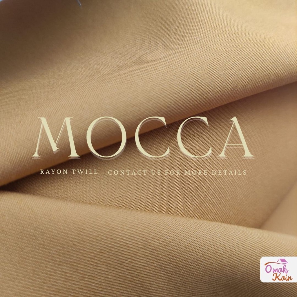 KAIN RAYON TWILL VISCOSE (100% rayon, jatuh, adem, tebal, lembut dan tidak berbulu) #omah kain-Moka