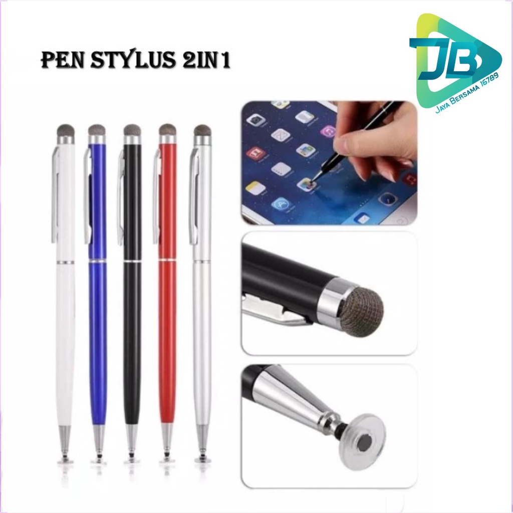 Stylus pen UNIVERSAL 2in1 ballpoint pulpen pena smartphone handphone hp touchscreen touch screen sensitive tablet capacitive JB5198