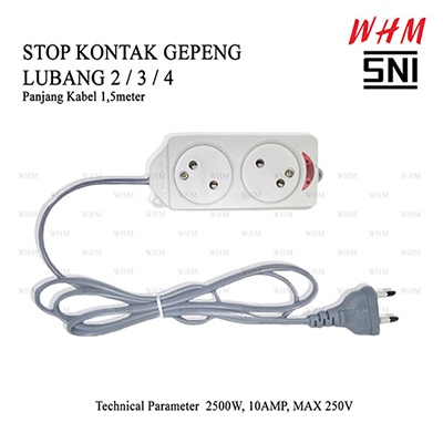 STOP KONTAK 2,3,4 LUBANG PANJANG 1,5M + KABEL / STOP KONTAK KABEL / Colokan listrik