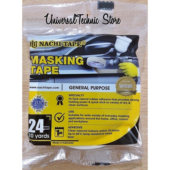 

Limited Lakban Kertas / Isolasi Kertas / Masking Tape Naichi 24Mm Terlaris