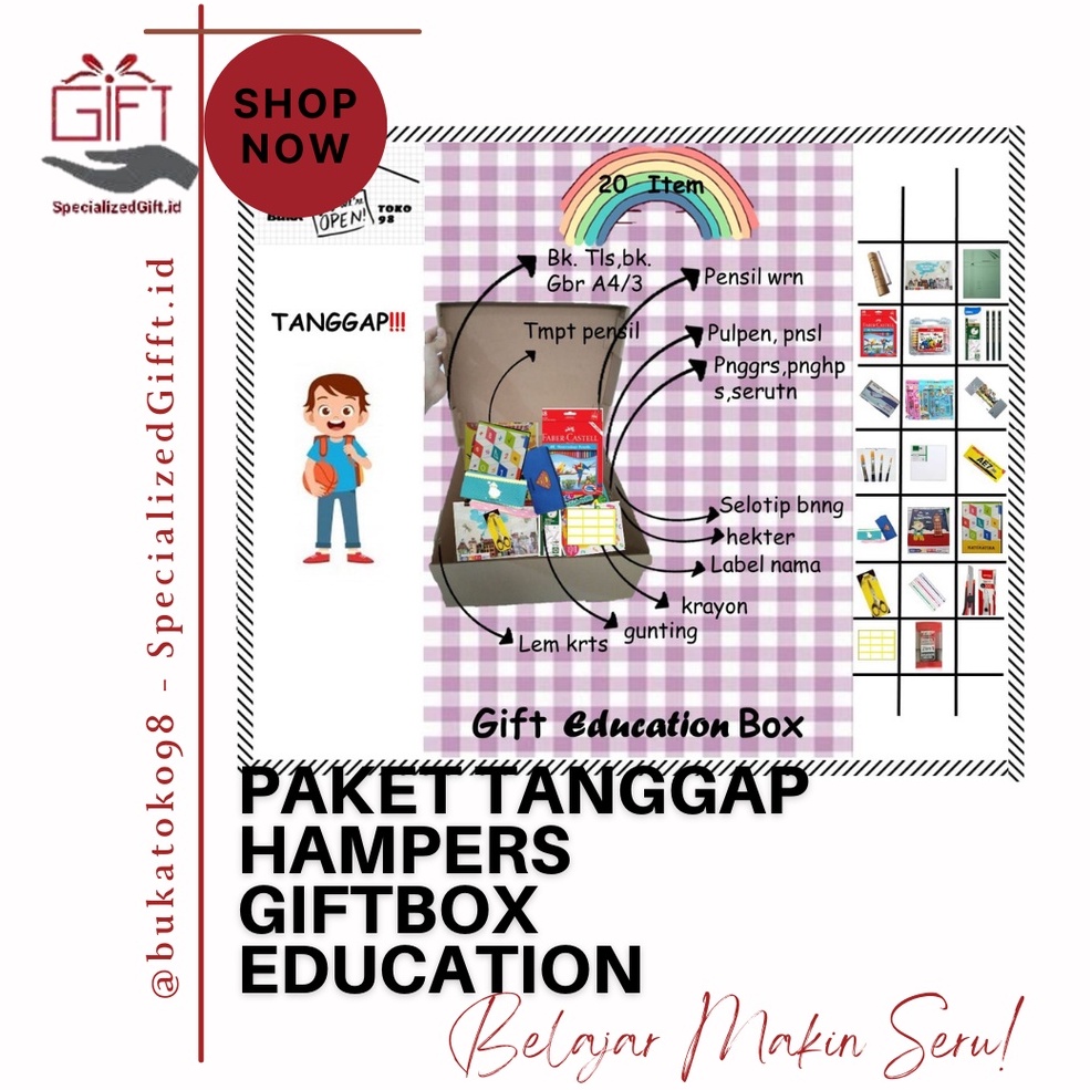 

Paket Tanggap - Hampers Gift Education Box Kado Bagus Untuk Orang Spesial