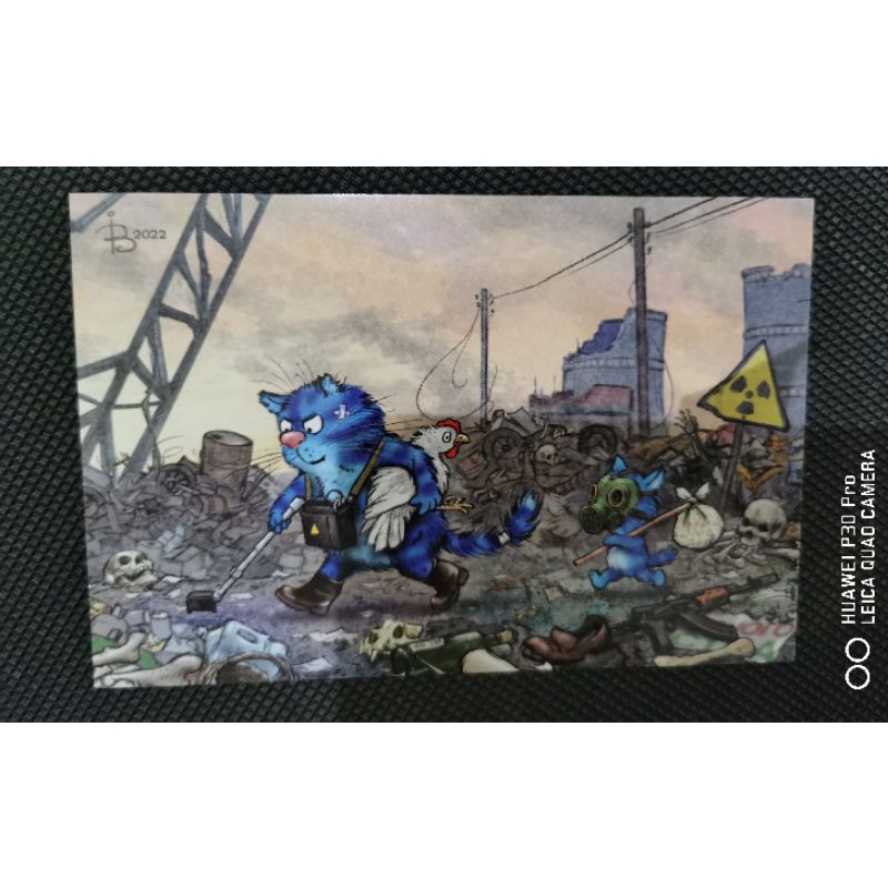 

kartu pos kucing bluecat/bluecat postcard