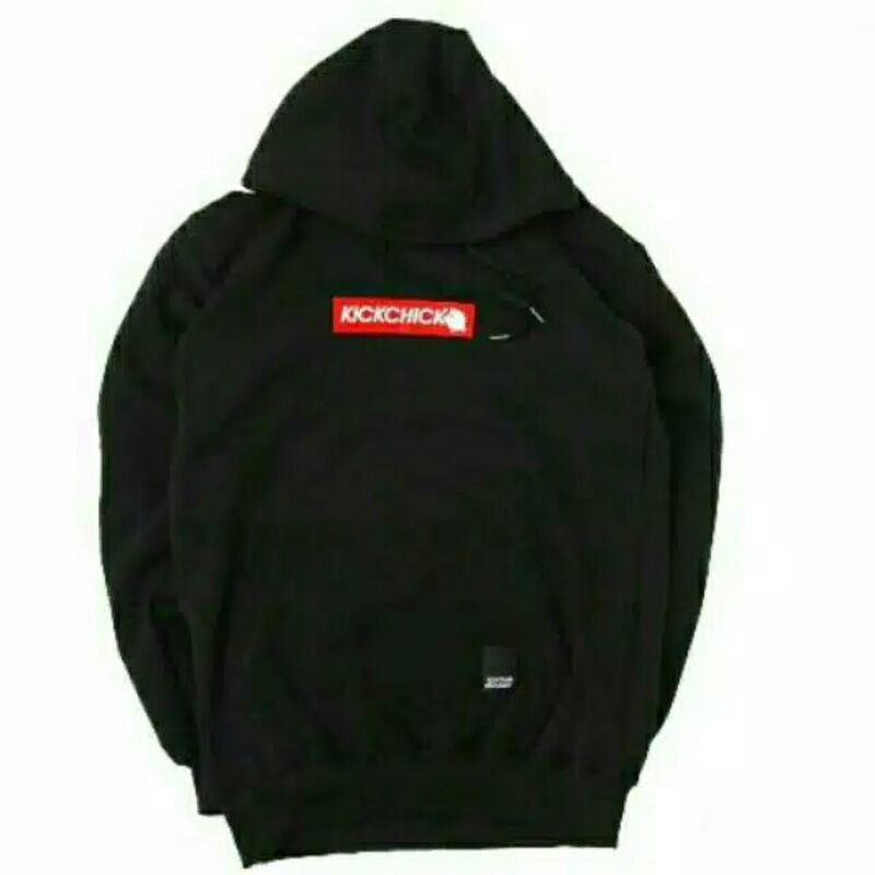 SWEATER HOODIE KICKCHICK ( BLACK BOX LOGO 023)