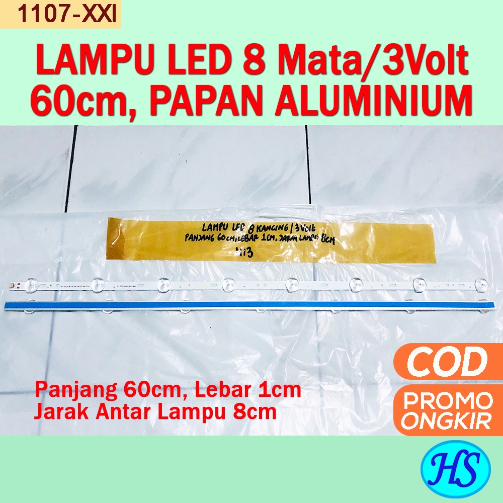 Jual BL 8K 3V 60mm Lampu Backlight LED TV 32 Inch 8 Kancing Cembung 3V ...