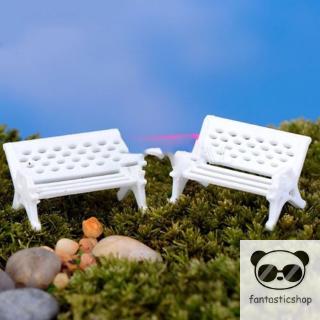 2 Pcs Miniatur Furniture Kursi  Silla Bahan Kayu  Untuk 