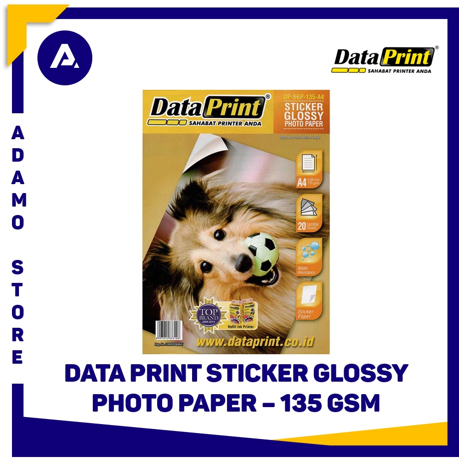 Kertas Sticker A4 Data Print Sticker Glossy Photo Paper A4 135 gsm 20 Sheets