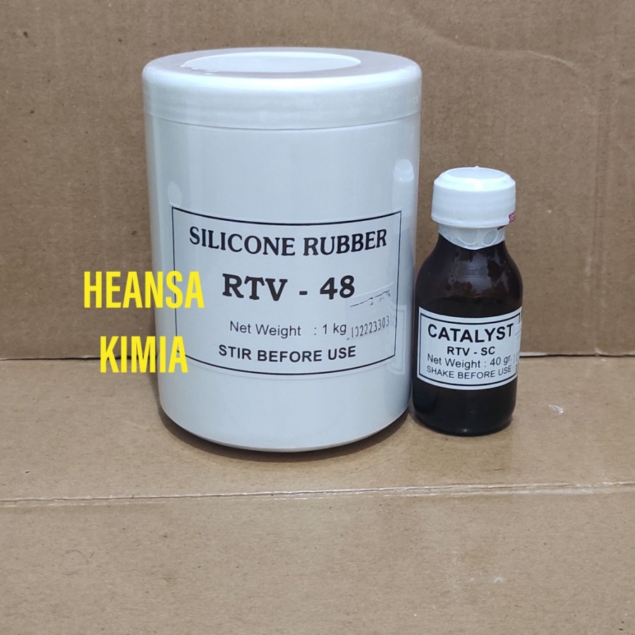 SILICONE SILICON RUBBER RTV 48 1KG + KATALIS