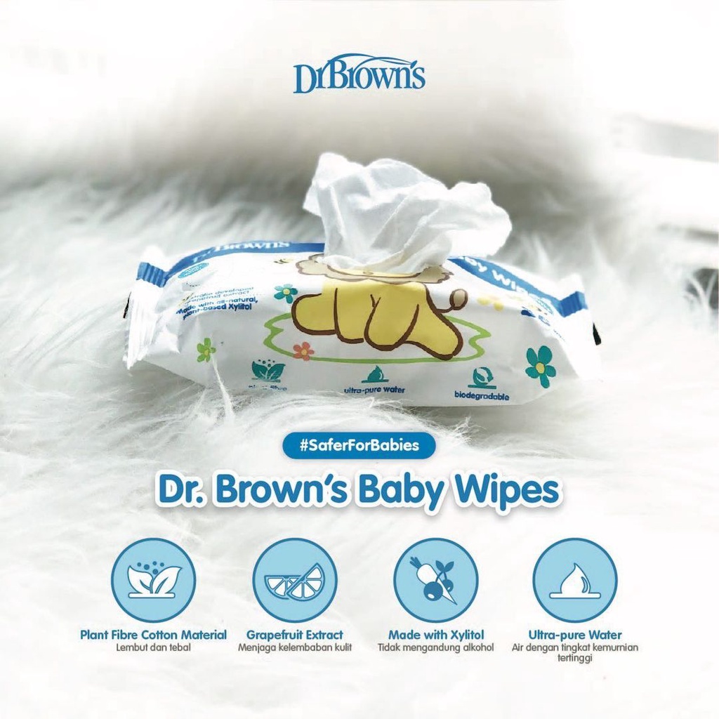 DR BROWNS BABY WIPES 4X25 SHEETS / HG044