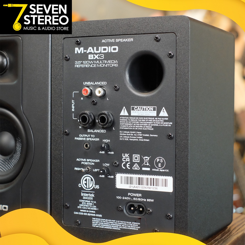 M-AUDIO BX3 BX-3 3.5 inch Pair Speaker Monitor Flat Original