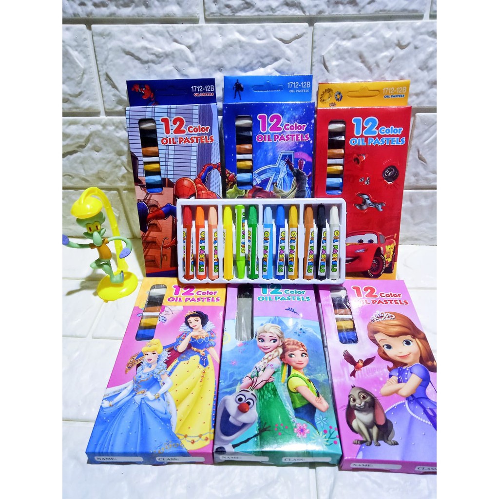 

CRAYON OIL PASTELS 12 WARNA KARAKTER KARTUN