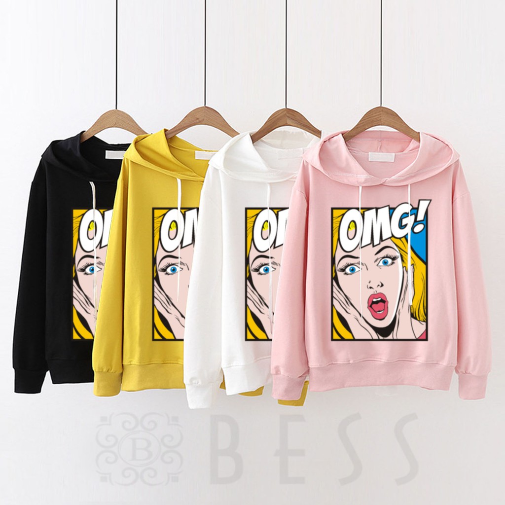 Bess -  Sweater Hoodie Murah / Sweater Hoodie Wanita OMG!