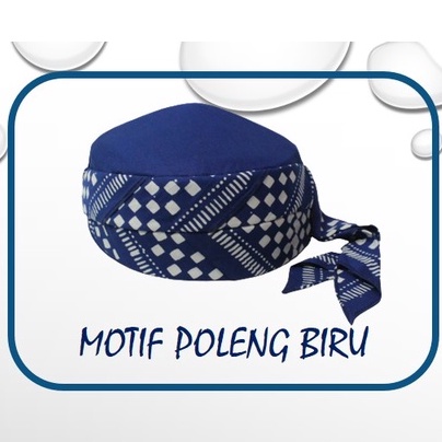 PECI BATIK JOGOKARIYAN / WARNA BIRU / MOTIF POLENG SOGAN /Kopiyah Songkok Batik / ASLI JOGOKARYAN / 