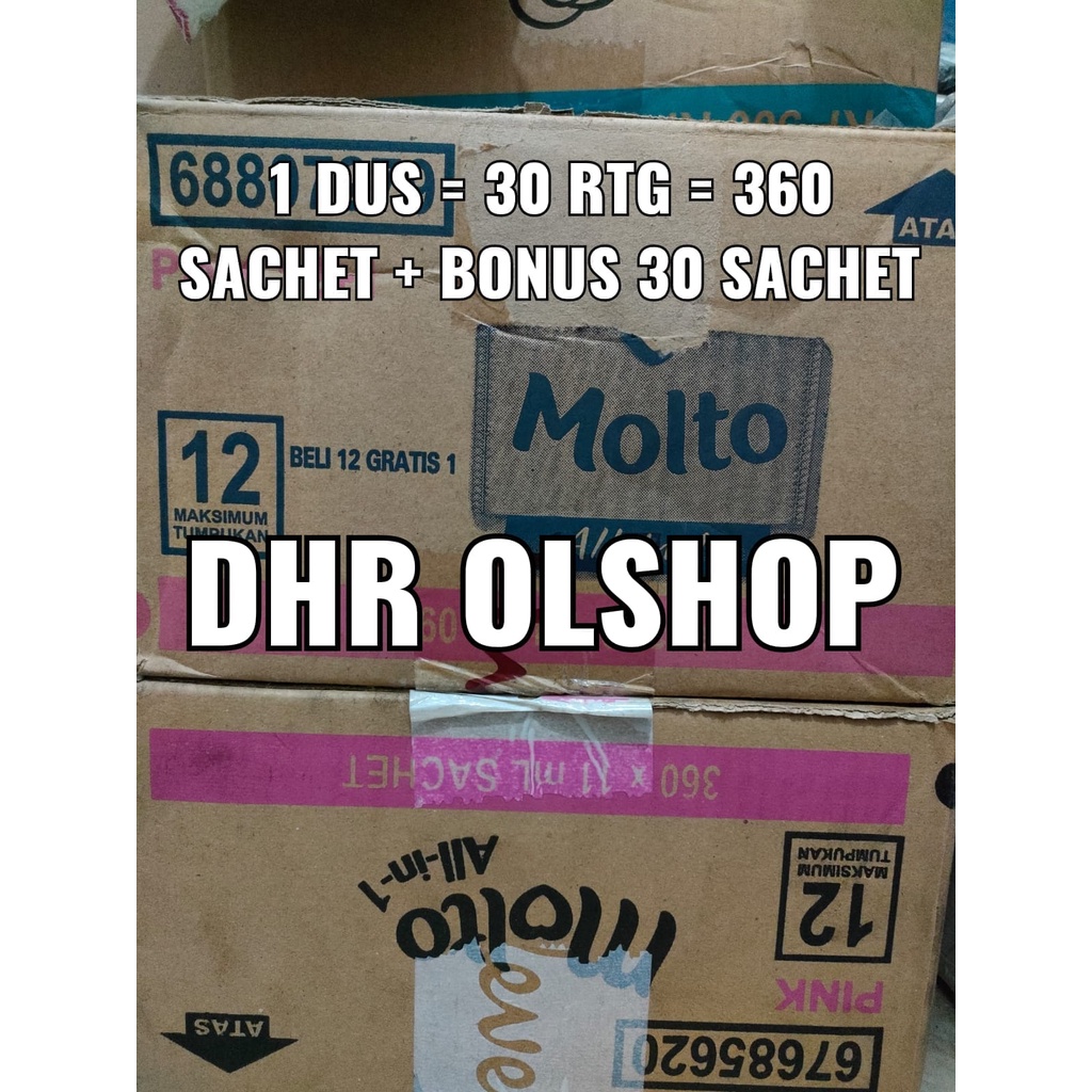 Molto Pewangi Pakaian Deterjen Cair Sachet 1 Dus