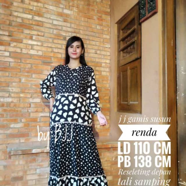 Gamis susun  renda