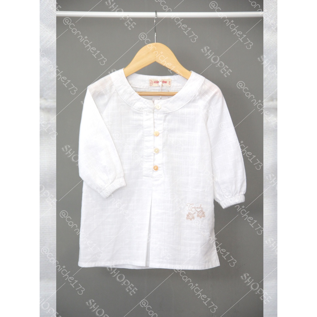 Corniche Kids Rina Blouse Kids Putih - TP K23117