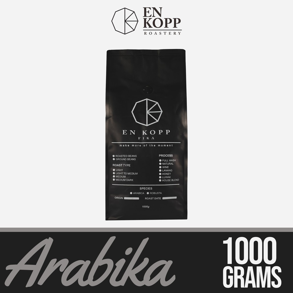 

KOPI ARABIKA 1 KG BIJI/BUBUK | Roasted Coffee | Enkopp Coffee Arabika 1kg
