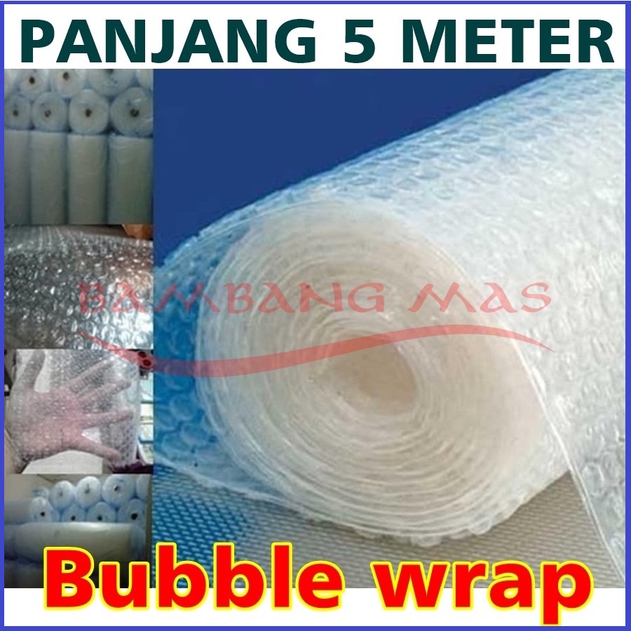 

Plastik bubble wrap gelembung plastik gelembung 5 meter pelindung pengaman peking barang