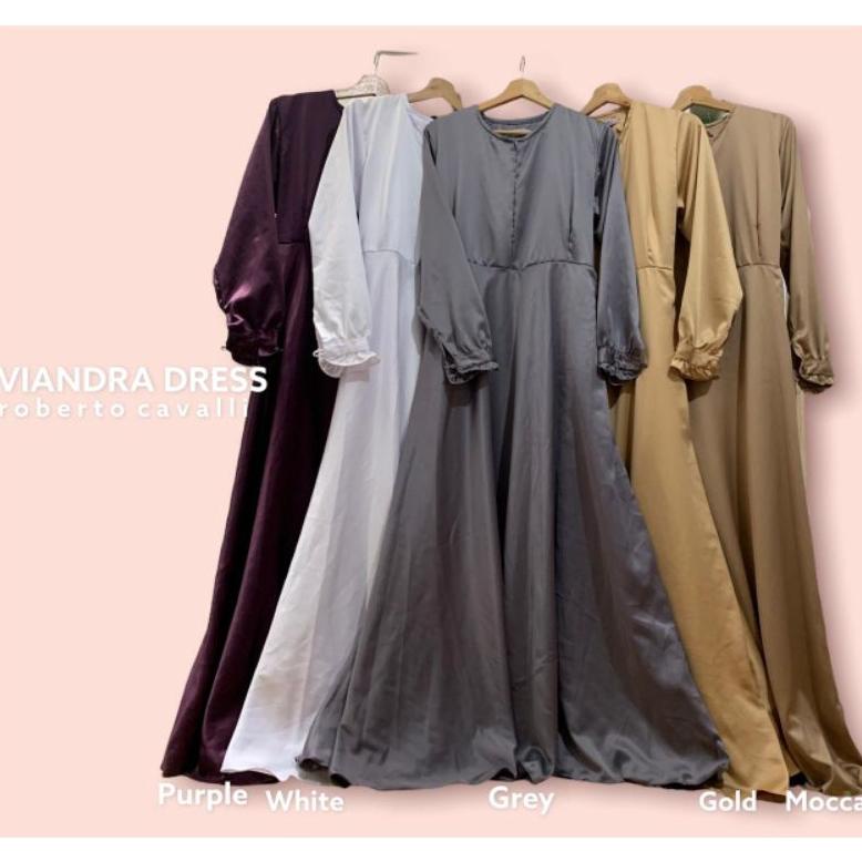 Viandra Dress Bahan Saten Roberto Cavali