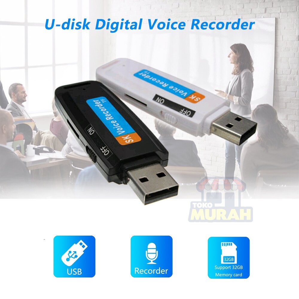 alat perekam suara Usb Voice Recorder With Slot Memory Card