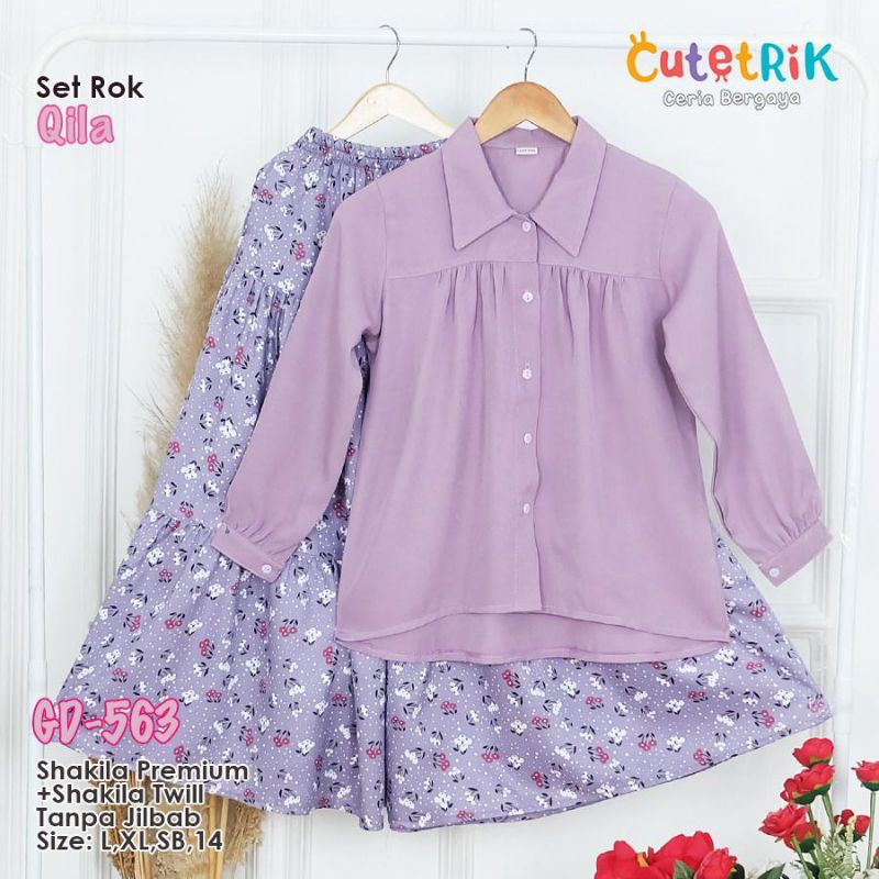 BISA COD BEST SELLER - CUTETRIK SETELAN BAJU MUSLIM ANAK PEREMPUAN TERBARU original Umur 5 6 7 8 9 10 11 12 13 14 tahun remaja terlaris realpict 2021 2022 warna pink ungu dusty pink mustard biru anak tanggung kuning biru terbaru MOCCA Dusty PINK COKLAT-Qila GD-563