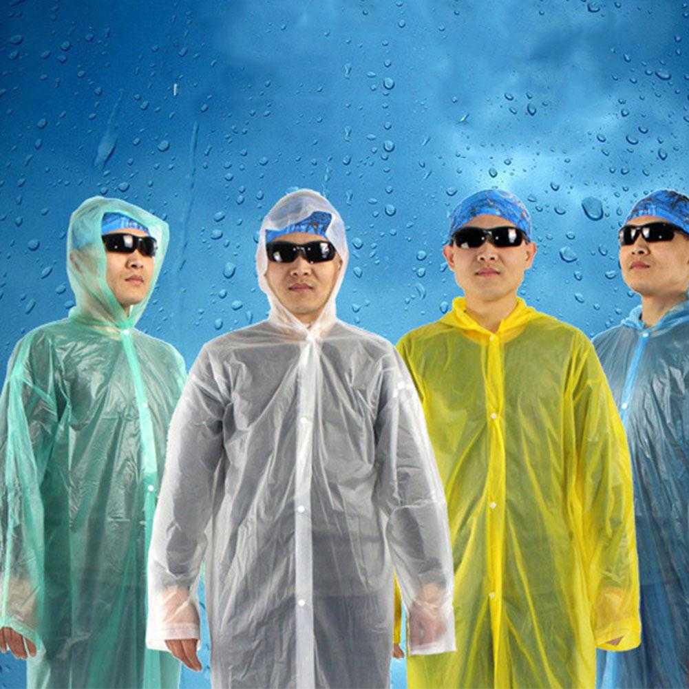 JAS HUJAN PORTABLE FILAMENT THICK SECTION RAINCOAT WITH BUTTON PORTABEL MATERIAL EVA RINGAN LENTUR M