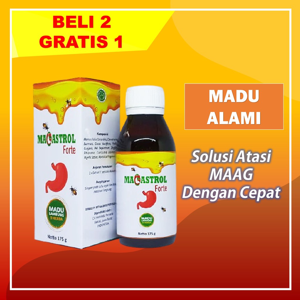 Madu Maag Herbal Alami MAGASTROL | Madu Lambung | Obat Maag | Asam Lambung MAGASTROL Forte